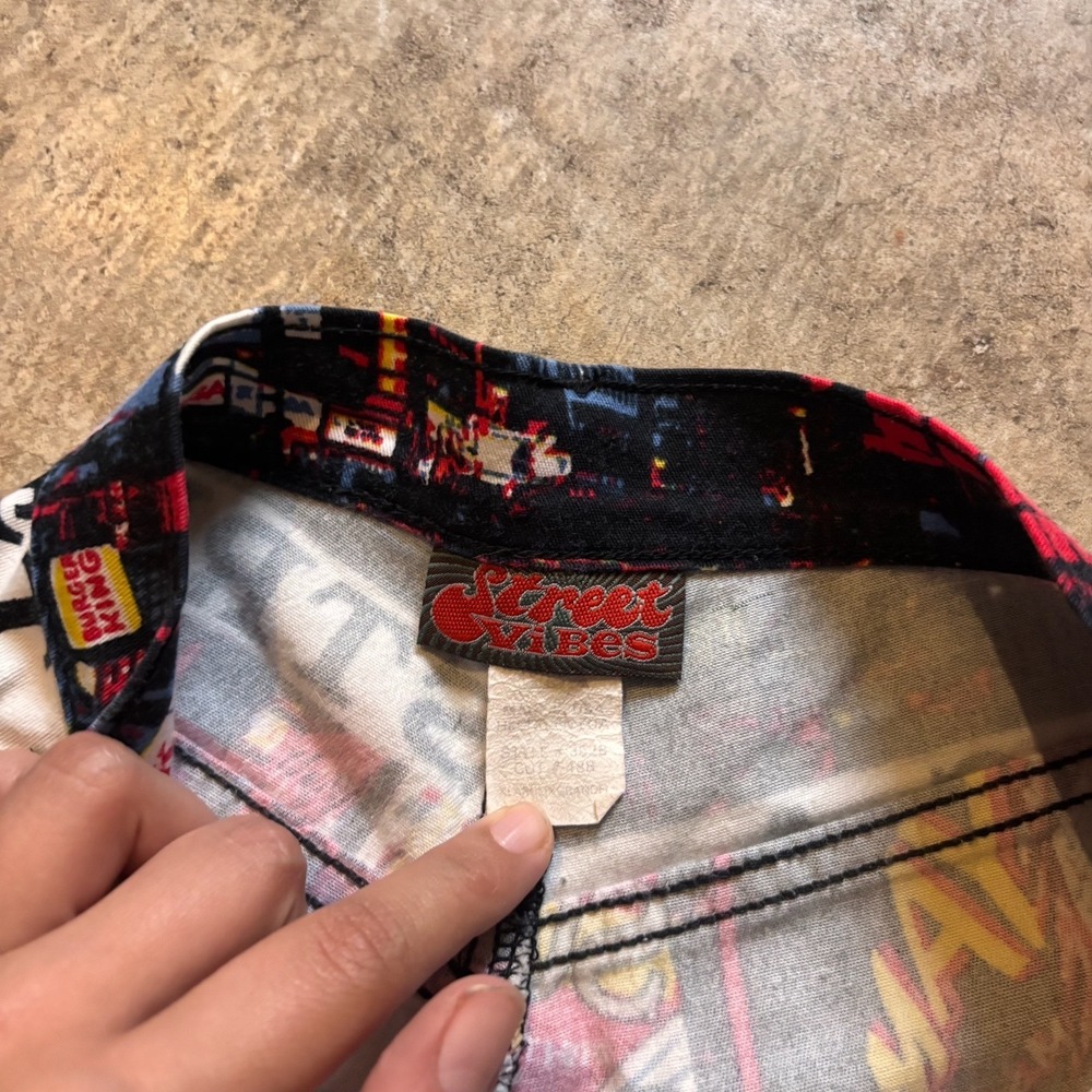 1980s Rare Street Vibes Times Square NYC Graphic Pants Vintage 28 - Picture 2 of 7
